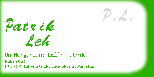 patrik leh business card